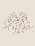3pk Pure Cotton Patterned Tops (0-3 Yrs)