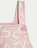 2pc Cotton Rich Floral Dungaree Outfit (0 Mths - 3 Yrs)