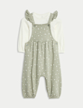 2pc Cotton Rich Patterned Dungaree Outfit (0 Mths - 3 Yrs)