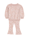 2pc Cotton Rich Floral Top & Bottom Outfit (0-6 Yrs)