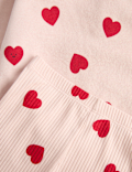 2pc Cotton Rich Heart Top & Bottom Outfit (0-6 Yrs)