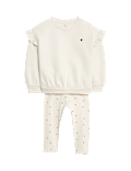 2pc Cotton Rich Jersey Heart Outfit (0 Mths - 6 Yrs)