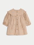 Pure Cotton Gingham Dress (0-8 Yrs)