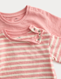2 Pack Pure Cotton Patterned Tops (0-5 Yrs)