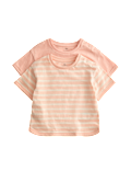 2 Pack Pure Cotton Patterned Tops (0-5 Yrs)