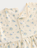 2 Piece Pure Cotton Jersey Ditsy Floral Top & Shorts (0-5 Yrs)
