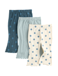 3 Pack Cotton Rich Spotty Kickflare Leggings (0-5 Yrs)