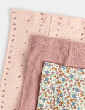 3 Pack Cotton Rich Jersey Floral Leggings (0-5 Yrs)