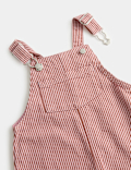 Pure Cotton Ticking Stripe Dungaree Outfit (0-3 Yrs)