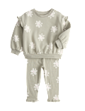 2 Piece Cotton Rich Floral Sweat Outfit (0-5 Yrs)
