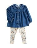 2pc Cotton Denim Blouse Outfit (0-6 Yrs)