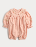 Pure Cotton Embroidered Romper (0-3 Yrs)