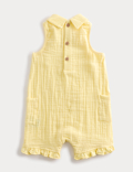 Pure Cotton Tie Collar Romper (0-3 Yrs)