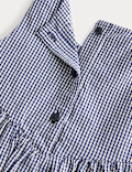 Pure Cotton Embroidered Gingham Dress (0-5 Years)