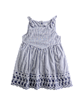 Pure Cotton Embroidered Gingham Dress (0-5 Years)