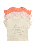 3 Pack Pure Cotton Happy Little Soul Tops (0-5 Yrs)