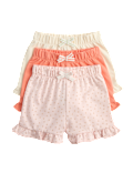 3 Pack Pure Cotton Patterned Shorts (0-5 Yrs)