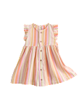 Pure Cotton Striped Button Up Dress (0-5 Yrs)