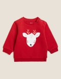 Cotton Rich Reindeer Sweatshirt