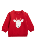 Cotton Rich Reindeer Sweatshirt