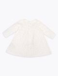 2 Piece Cotton Rich Velour Spotted Print Outfit (0-12 Mths)