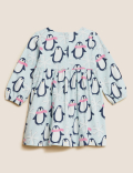 Pure Cotton Penguin Dress (0 - 3 Yrs)