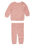 2 Piece Pure Cotton Knitted Heart Outfit