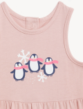 Pure Cotton Penguin Dungarees