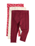 3pk Cotton Rich Patterned Leggings