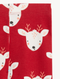 Cotton Rich Reindeer Print Leggings