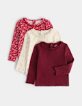 3pk Cotton Rich Patterned Tops