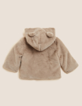 Faux Fur Hooded Coat
