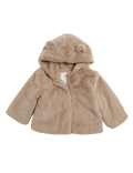 Faux Fur Hooded Coat