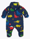 Hooded Padded Dinosaur Snowsuit (0-3 Yrs)