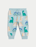 Cotton Rich Dinosaur Joggers (0-3 Yrs)