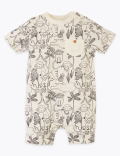 2 Pack Pure Cotton Patterned Rompers (0-3 Yrs)