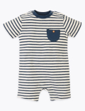 2 Pack Pure Cotton Patterned Rompers (0-3 Yrs)