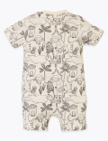 2 Pack Pure Cotton Patterned Rompers (0-3 Yrs)