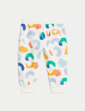 Cotton Rich Abstract Print Joggers (0-3 Yrs)