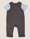 2pc Cotton Transport Dungaree Outfit
