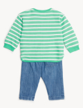 2pc Cotton Rich Striped Outfit