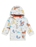 Cotton Rich Animal Print Hoodie (0-3 Yrs)