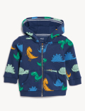 Cotton Rich Dinosaur Print Hoodie