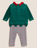 3pc Cotton Rich Christmas Elf Outfit