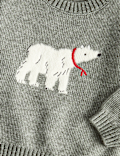 Polar Bear Print Knitted Jumper (0-5 Yrs)