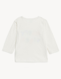 Pure Cotton Happy Vibes Slogan Top (0-3 Yrs)