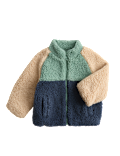 Borg Colour Block Funnel Neck Jacket (0-5 Yrs)