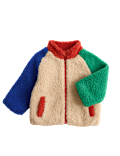 Borg Colour Block Funnel Neck Jacket (0-5 Yrs)
