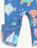 2pc Sealife Swimsuit & Hat Set