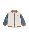 Pure Cotton Fleece Bomber Jacket (0-3 Yrs)